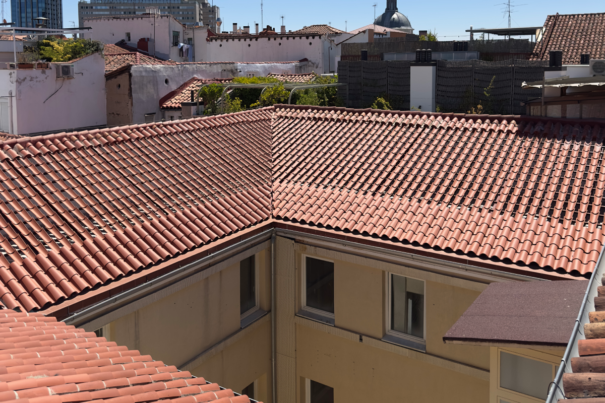 Cubierta de teja rehabilitada